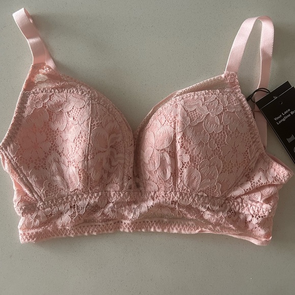 Knix Lace Longline Bra in Rosewater, XS+ - Picture 2 of 10